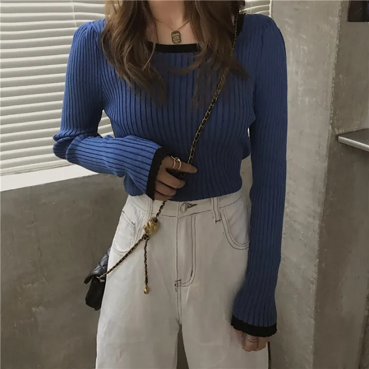 IELGY%20Black%20Knitted%20Women's%20clothes%20Casual%20All-match%20Base%20Long-sleeved%20Sweater%20Top%20Jacket%20-%20Image%209