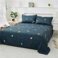 (sheet+pillowcase)3pcs set Bed Sheet with pillowcase Double/King Size Bed Sheet Solid Color Flat Sheet Sets. 