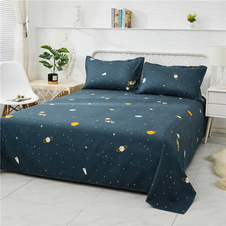 (sheet+pillowcase)3pcs%20set%20Bed%20Sheet%20with%20pillowcase%20Double/King%20Size%20Bed%20Sheet%20Solid%20Color%20Flat%20Sheet%20Sets%20-%20Image%203