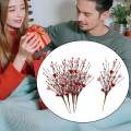 6Pcs Valentines Artificial Decor Floral Picks 16.5inch Long for Home Office. 