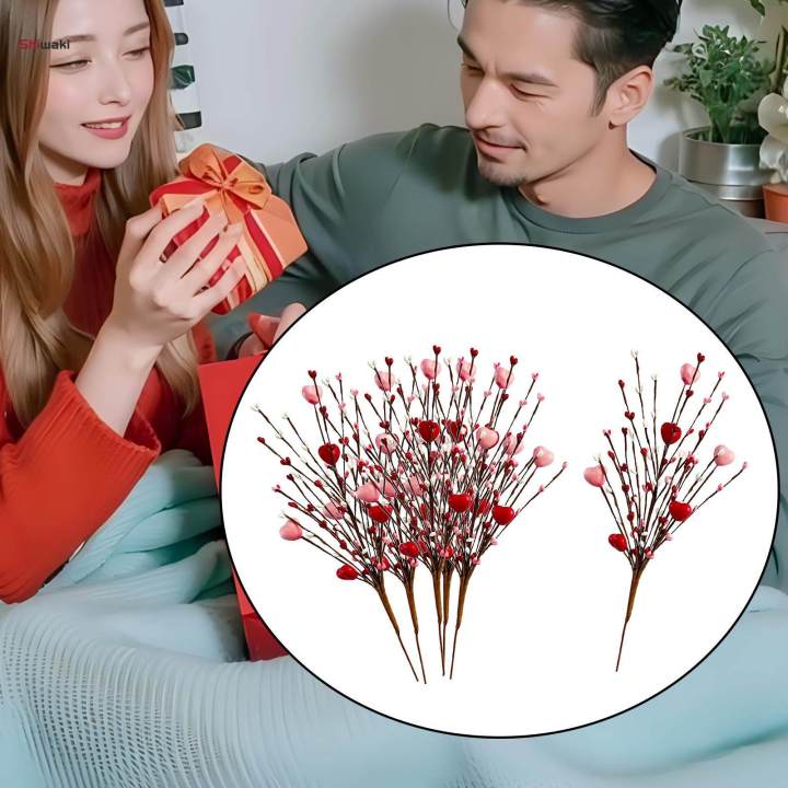 6Pcs%20Valentines%20Artificial%20Decor%20Floral%20Picks%2016.5inch%20Long%20for%20Home%20Office%20-%20Image%206