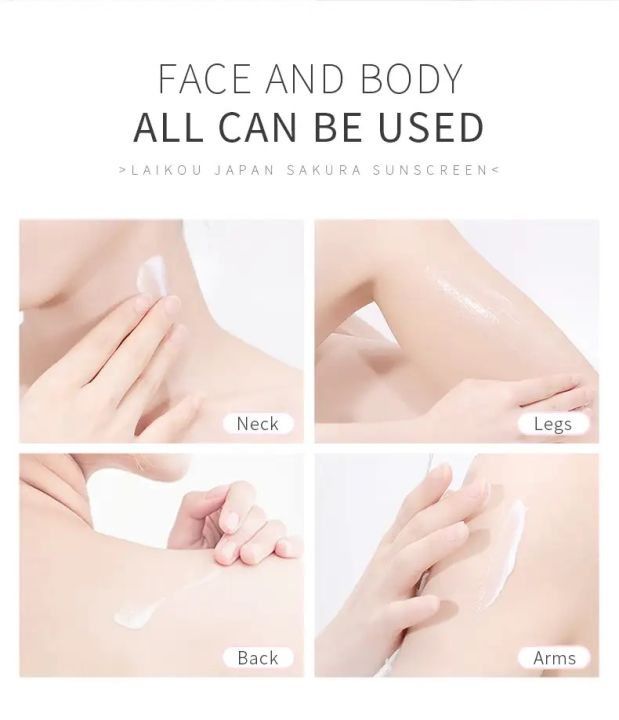 LAIKOU%20Japan%20Sakura%20sunscreen%20cream%20spf%2050PA+++%20waterproof%20sun%20block-%2050g%20-%20Image%204