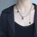 Korean Stainless Steel Choker Layered Necklace For Girls and Women For Party. 