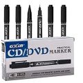 Gixin CD/DVD/OHP Marker Pen - Black (2pcs). 