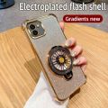 For Samsung Galaxy A03 Case Shockproof Electroplated TPU Rotating Gyro Stand Cover Phone Casing For SamsungA03 Back cover. 