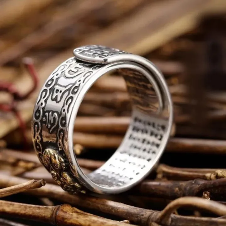 Men's%20Ring%20Original%20Feng%20Shui%20Pixiu%20Mani%20Mantra%20Protection%20Wealth%20Charms%20Amulet%20Lucky%20Open%20Adjustable%20Ring%20Buddhist%20Jewelry%20-%20Image%205