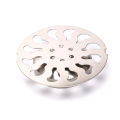 1pc Stainless steel floor drain cover overflow Round Anti-clogging shower Drain. 