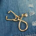 Metal Stethoscope Collar/Lapel Pin For Medical/Health Sector Professionals Brooch.