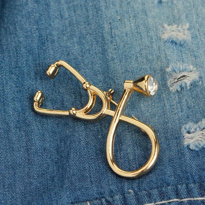 Metal Stethoscope Collar/Lapel Pin For Medical/Health Sector Professionals Brooch