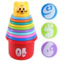 Bear Stacking Cups Kids Training Game Toy Stackable Counting Toys Nesting Children Gift Parent Interactive Plaything Infant.
