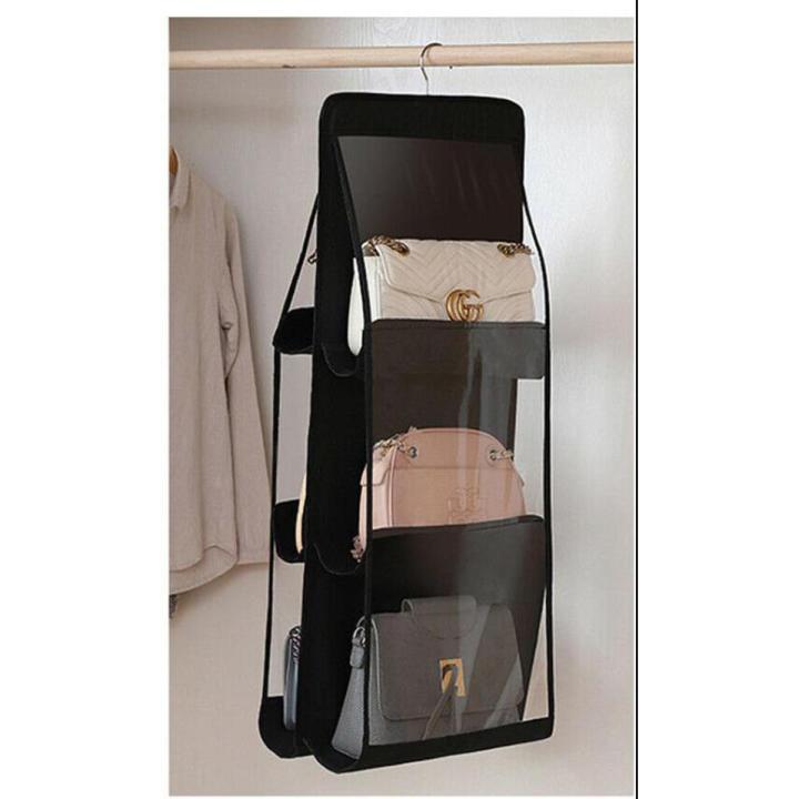 DM bag factory Store】6 Pocket Hanging Storage Bag For Handbag