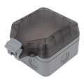 Outdoor Waterproof Switch Socket Box, EU 250V Surface Mounted Waterproof Socket Splashproof for Kitchen.