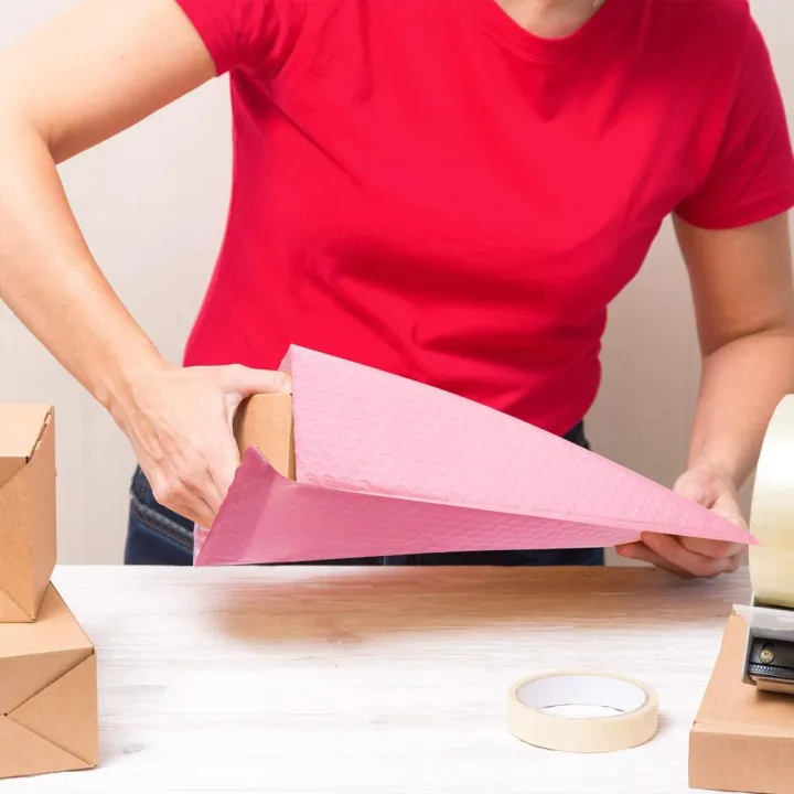 PolyMailer%20Self%20Seal%20Mailing%20Bags%20Padded%20Envelopes%20Lined%20Mailer%20Shipping%20Envelopes%20Parcel%2010Pcs%20Bubble%20Envelope%20Bag%20Pink%20-%20Image%207
