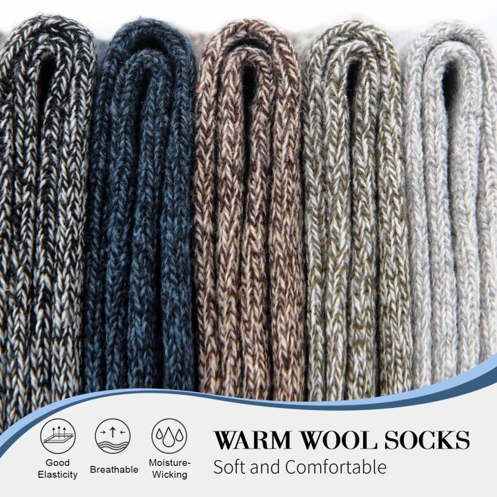 SIMIYA%205%20Pairs%20Wool%20Socks%20Mens%20Thermal%20Hiking%20Socks%20Warm%20Winter%20Socks%20Soft%20Crew%20Socks%20Cotton%20Socks%20Against%20Cold%20US%207-13%20-%20Image%204