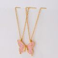 Creative Double Butterfly Necklace Charm Clavicle Chain Couple Necklace Friendship Butterfly Pendant Bff Necklace for Women Girls Best Friend Valentine's Gift. 