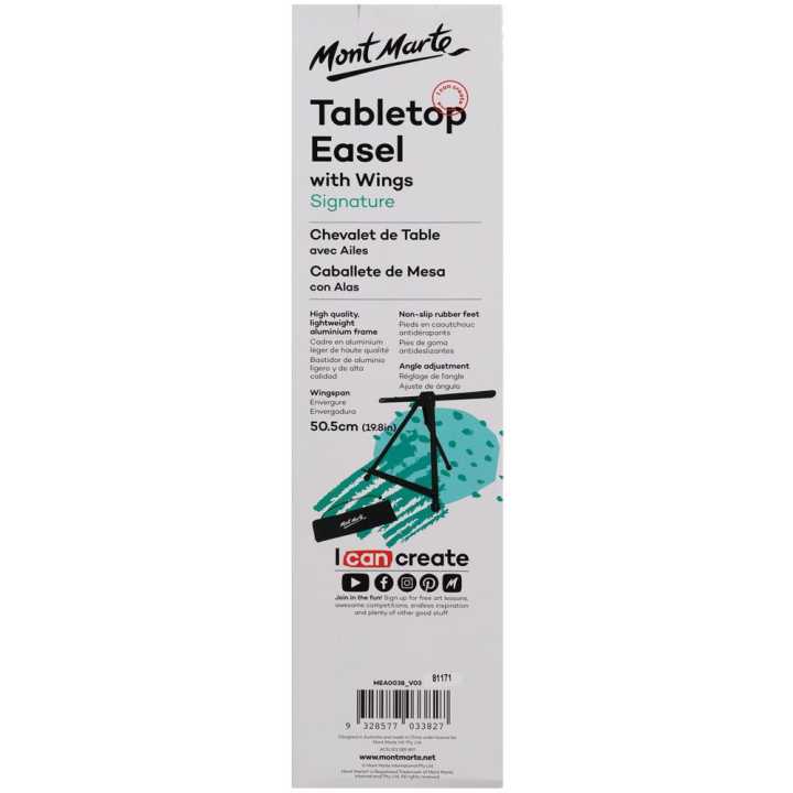 Mont Marte Aluminium Table Top Easel