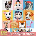 FY DIY Oil Painting Kit by Numbers Animals Hand Painted Drawing Home Decor. 