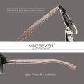 KINGSEVEN Handmade 2023 Black Walnut Wooden Sunglasses Men Polarized UV400 Protection Semi-Rimless Retro Eyewear Women Oculos. 