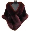 White Fur Shawl Jacket Women's 2024 Autumn Winter New Faux Mink Fox Fur Dress Cheongsam Cloak Coats Thicken Warm Short Outwear.