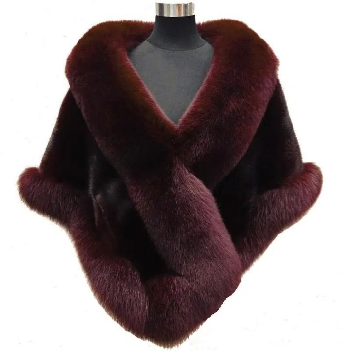 White%20Fur%20Shawl%20Jacket%20Women's%202024%20Autumn%20Winter%20New%20Faux%20Mink%20Fox%20Fur%20Dress%20Cheongsam%20Cloak%20Coats%20Thicken%20Warm%20Short%20Outwear%20-%20Image%206