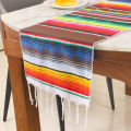 Table Runner Mexican Style Rainbow Table Runner Woven Cotton Linen Woven Table Towel Tea Table Flag Blanket Hotel American Tablecloth.