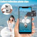 Mobile Phone Reflection Camera Clip Selfie Reflector Mirror Reflection Clip Kit Tools For Travel Selfie Phone Accessories Tetuo.