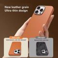 For Apple iPhone 15 Ultrathin Leather Grain TPU Design Anti-Fingerprint Protect Cover Phone Cases Mobile Cover-EGL.