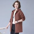 New Women's Jacket Hooded Long Sleeve Spring Autumn Casual Windbreaker Female Loose Jackets Oversize Ladies Outerwear. 