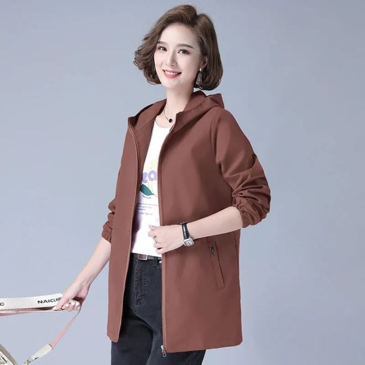 New%20Women's%20Jacket%20Hooded%20Long%20Sleeve%20Spring%20Autumn%20Casual%20Windbreaker%20Female%20Loose%20Jackets%20Oversize%20Ladies%20Outerwear%20-%20Image%205