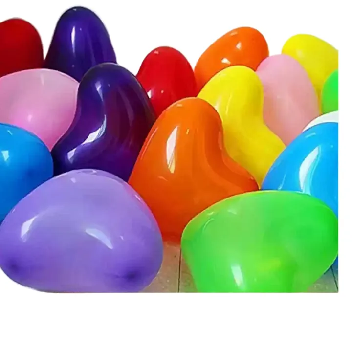 Heart Shape Love Balloon Multicolour - 20 Pieces