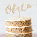 One First Birthday Cake Topper DIY Baking Supplies Wood Letter Cake Decoration Tools Dessert Party Decor Birthday Favor. 