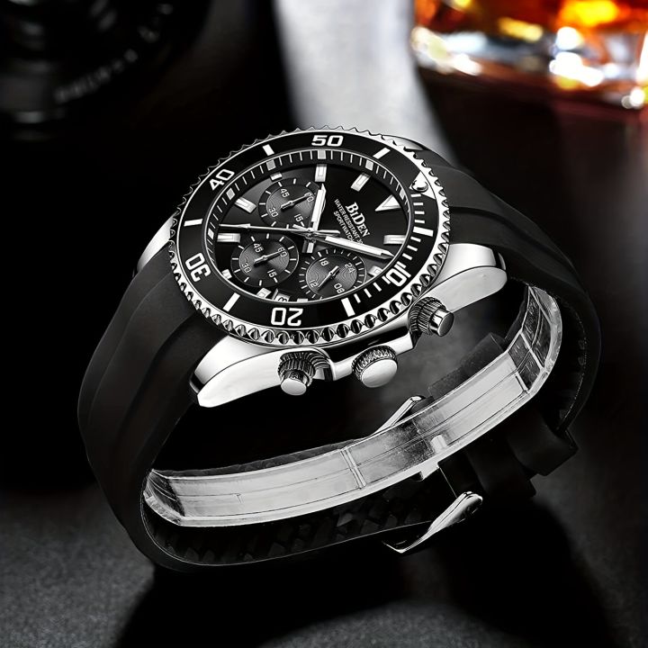 1pc%200324G%20Men's%20Casual%20Sports%20Watch%20Multifunctional%20Six%20Needle%20Silicone%20Strap%20Waterproof%20Quartz%20Watch%20-%20Image%203