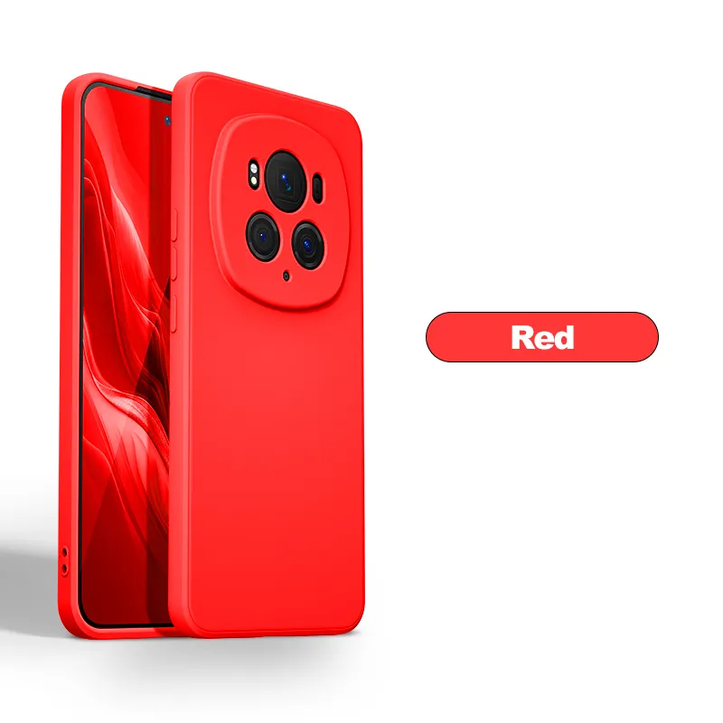Xinyunew Custodia A Libro In Pelle Con Portafoglio Per Honor Magic 6 - Cover Flip Con Supporto E Slot Carte (Rosso) - 2