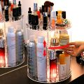 Makeup Organizer, 360 Degree Rotating Adjustable Cosmetic Organizer Makeup Storage Carousel Brush Lipstick Holder for Bathroom Vanity, Multi-Function and Large Capacity, Rhombic Pattern. 
