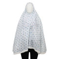 Cotton Muslim Namaz Hijab Scarf for Women - White, Full Coverage.