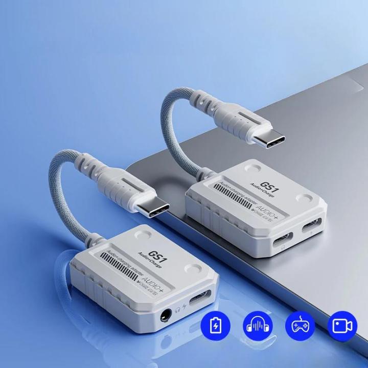 New%20Plextone%20GS1%202%20in%201%20Headphone%20Converter%20Type-C%20Interface%20Supports%2060W%20Fast%20Charging%203D%20Stereo%20Sound%20Blessing%20Adapters%20-%20Image%203