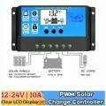 Solar Charge Controller 12V 24V Dual USB Function Auto Output Regulator PV Home Battery Charger LCD Display Digital PWM Charge Controller 10A 20A Charging and Output. 