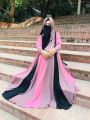 New Rainbow Borkha for Women Dubai Cherry Georgette premium quality Muslim Outwear With Hiab. 