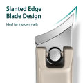 Slanted Edge Nail Clippers, Stainless Steel Fingernail and Toenail Cutters Nail Trimmer with Nail File.