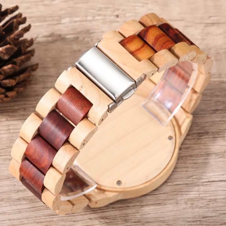 Creative%20Handmade%20Weave%20Braided%20Dial%20Pattern%20Vintage%20Wooden%20Watch%20for%20Men%20Folding%20Clasp%20Natural%20Wood%20Wristband%20Quartz%20Wristwatch%20-%20Image%204