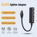 RJ45 Ethernet Cable Splitter Network Adapter,Ethernet Splitter 1 to 3 Cable Suitable Super LAN Ethernet Connector Adapter cat 6.