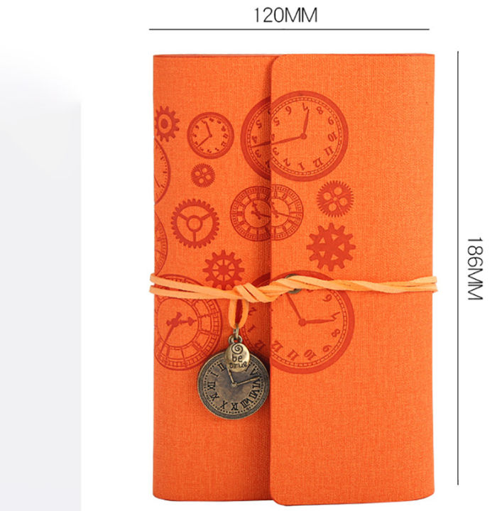Laptop%20With%20Strap%20Vintage%20Clock%20Pendant%20Travel%20Notebook%20Notebook%20Vintage%20Notebook%20Soft%20Loose-leaf%20Ledger%20-%20Image%202
