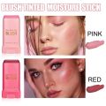 1Pcs Tinted Moisture Blush Stick Lasting Color Rendering Natural Cheek Face Rouge Highlight Brighten Contours Enhance Skin Tone. 