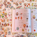 Momo's Diary Stationery Decoration Soft Cute Pattern Hand Account Sticker Set 100 Sheets.