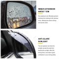 2pcs Car Side Mirror Brown Sun Rain Board Flashing Waterproof Visor Rubber Guard.