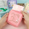 Cute Cartoon Pouch Towel Storage Bag Women Tampon Bags Cotton Sanitary Napkin Storage Bag Purse 1Pcs. 