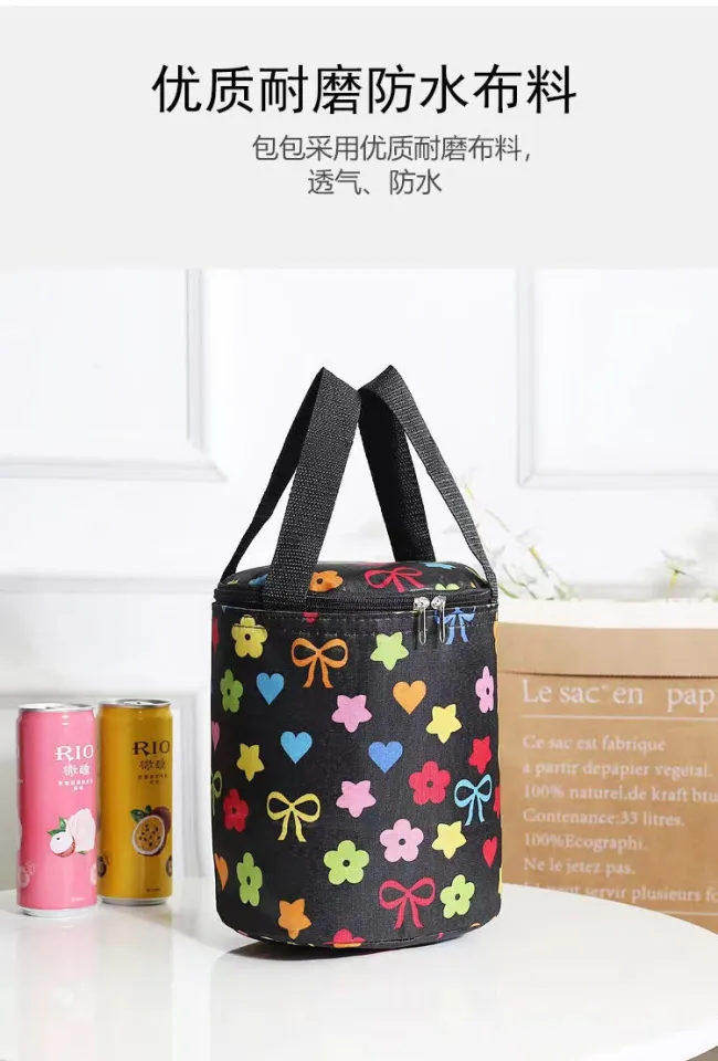 Rice Bag Lunch Bag Insulation Bucket Bag Portable round Lunch Box - Main Image