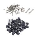 45 Pcs DC Power Jack Socket 2.1mm X 5.5mm Barrel-Type PCB Mount DC-005 with M2 X 20mm Long Hex Socket Knurled Cap Screws Bolts Nuts Set 20Pcs. 
