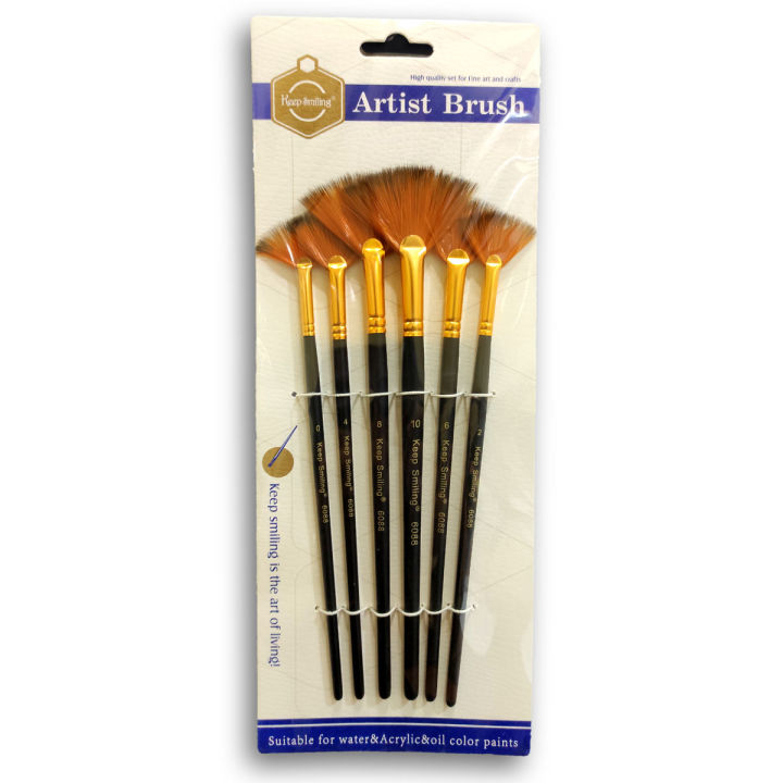 Keep Smiling Artist Paint Brush Set Of 6 Pcs (M-A6088) | Daraz.com.bd