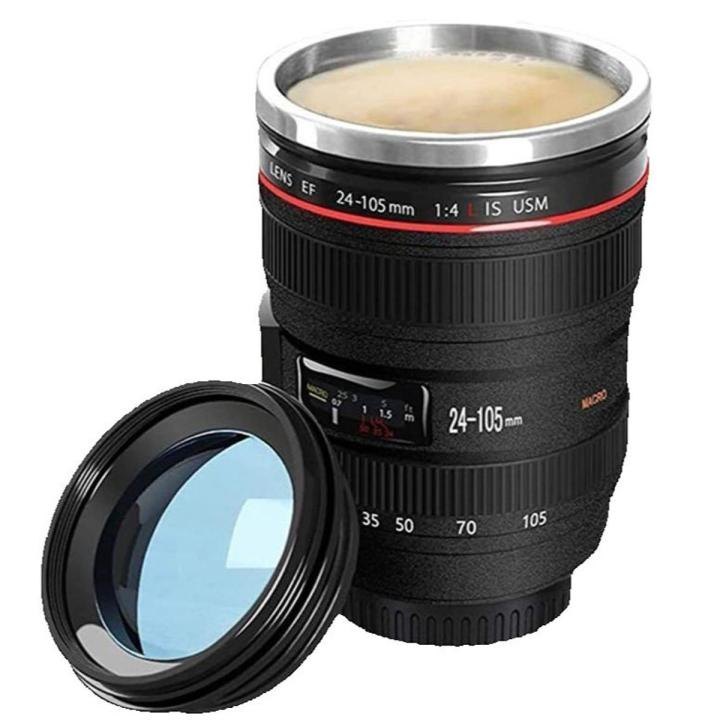 Multipurpose Canon Lens EF Travel Mug Cup 24-105m cuplens Tumbler Flask, 400ML Camera Travel Coffee Tea Cup, Coffee mug - Coffee Mug